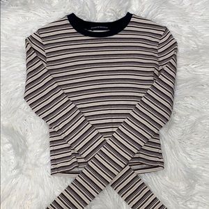 brandy melville striped long sleeve top